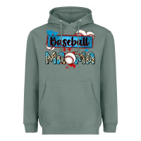 Sage baseball mama with leopard Heavyweight Hoodie - Zillion Design Studio