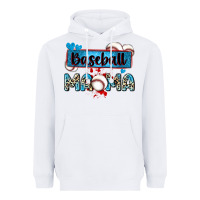 White baseball mama with leopard Heavyweight Hoodie - Zillion Design Studio
