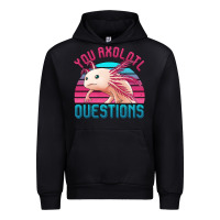 Black you axolotl questions 80's retro sunset Urban Hoodie - Jasminsmagicworld