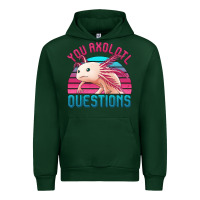 Forest Green you axolotl questions 80's retro sunset Urban Hoodie - Jasminsmagicworld