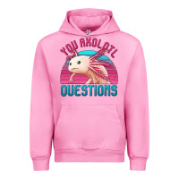 Fuchsia Pink you axolotl questions 80's retro sunset Urban Hoodie - Jasminsmagicworld