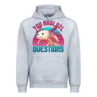 Heather Grey you axolotl questions 80's retro sunset Urban Hoodie - Jasminsmagicworld