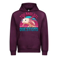 Mauve Wine you axolotl questions 80's retro sunset Urban Hoodie - Jasminsmagicworld