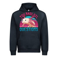 Navy you axolotl questions 80's retro sunset Urban Hoodie - Jasminsmagicworld
