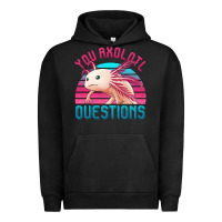 Pigment Black you axolotl questions 80's retro sunset Urban Hoodie - Jasminsmagicworld