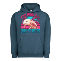 Pigment Midnight Navy you axolotl questions 80's retro sunset Urban Hoodie - Jasminsmagicworld