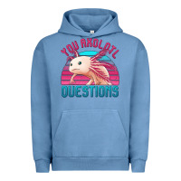 Pigment Pebble Blue you axolotl questions 80's retro sunset Urban Hoodie - Jasminsmagicworld