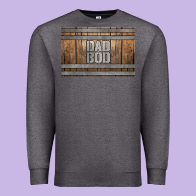 Dad Bod Whiskey Barrel Skinny Metal Can Holder Premium Sweatshirt Designed By Hra Design Shop