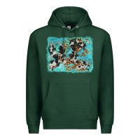 Sports Green turquoise cowhide leopard background Premium Hoodie - AdoDesignShop