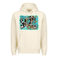 Tofu turquoise cowhide leopard background Premium Hoodie - AdoDesignShop