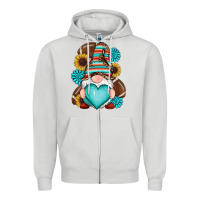 Dove Grey western football gnomes Zipper Hoodie - RanaPortraitStore