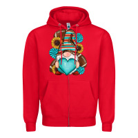 Red western football gnomes Zipper Hoodie - RanaPortraitStore
