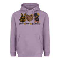 Lavender peace love dachshund Heavyweight Hoodie - RanaPortraitStore