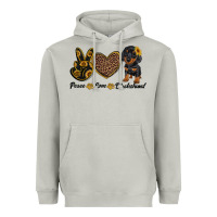 Moon Dust peace love dachshund Heavyweight Hoodie - RanaPortraitStore