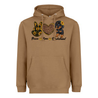 Toasted Coconut peace love dachshund Heavyweight Hoodie - RanaPortraitStore