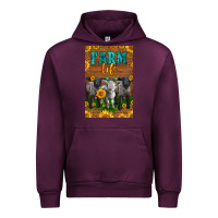 Mauve Wine Western Baby Sheeps Farm Life Urban Hoodie - LillyAllenDesigns