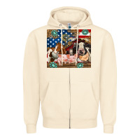 Sandshell American farm animals Zipper Hoodie - RanaPortraitStore