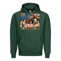 Sports Green American farm animals Zipper Hoodie - RanaPortraitStore