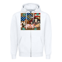 White American farm animals Zipper Hoodie - RanaPortraitStore