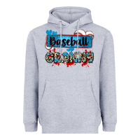 Heather Grey baseball granny with leopard Heavyweight Hoodie - Zillion Design Studio