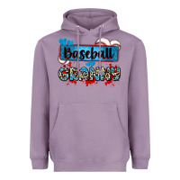 Lavender baseball granny with leopard Heavyweight Hoodie - Zillion Design Studio