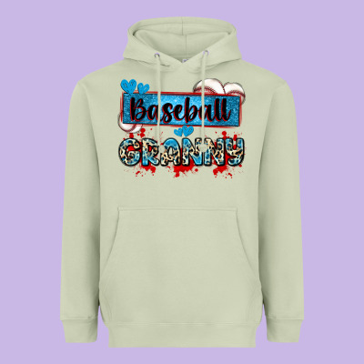Baseball Granny With Leopard Heavyweight Hoodie Designed By Zillion Design Studio