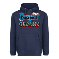 Navy baseball granny with leopard Heavyweight Hoodie - Zillion Design Studio