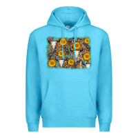 Cow Skull Sunflower Background Premium Hoodie | Teevron