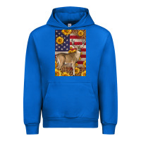 Cobalt Western American Deer Urban Hoodie - LillyAllenDesigns