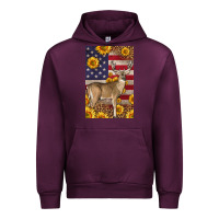 Mauve Wine Western American Deer Urban Hoodie - LillyAllenDesigns