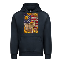 Navy Western American Deer Urban Hoodie - LillyAllenDesigns