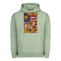 Pigment Oil Green Western American Deer Urban Hoodie - LillyAllenDesigns