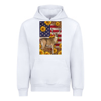 White Western American Deer Urban Hoodie - LillyAllenDesigns