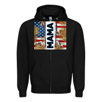 Black American mama Zipper Hoodie - RanaPortraitStore