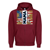 Burgundy American mama Zipper Hoodie - RanaPortraitStore