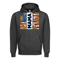 Charcoal Heather American mama Zipper Hoodie - RanaPortraitStore