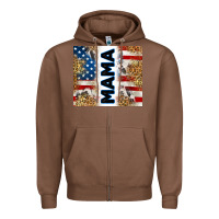 Chestnut American mama Zipper Hoodie - RanaPortraitStore