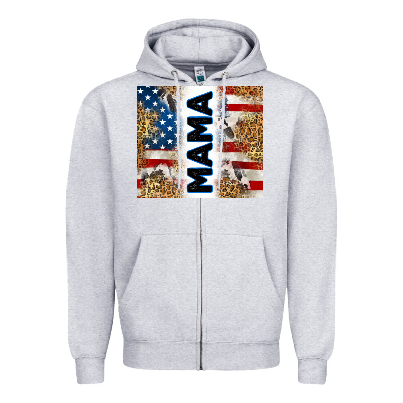 American Mama Zipper Hoodie by RanaPortraitStore | Teevron