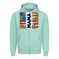Seafoam American mama Zipper Hoodie - RanaPortraitStore