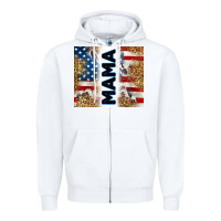 White American mama Zipper Hoodie - RanaPortraitStore