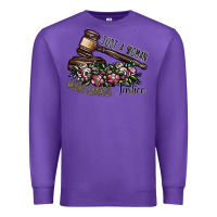 Purple just a woman who loves justice Premium Sweatshirt - SublimationCraftShop