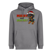 Storm merry and bright dachshund Heavyweight Hoodie - RanaPortraitStore
