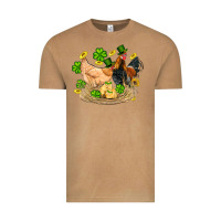 Vintage Camel st patricks day farm chicken rooster chick  shamrock gold Vintage Tee - Artiststas