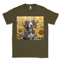 Army Green beagle Classic Tee - Unal Design