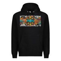Black leopard sunflower mom license plate Premium Hoodie - Artiststas