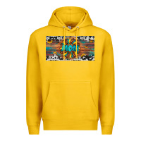 Lemon leopard sunflower mom license plate Premium Hoodie - Artiststas