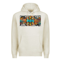 Oatmeal Heather leopard sunflower mom license plate Premium Hoodie - Artiststas