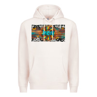 Pale Pink leopard sunflower mom license plate Premium Hoodie - Artiststas