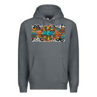Rock leopard sunflower mom license plate Premium Hoodie - Artiststas