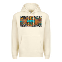 Sandshell leopard sunflower mom license plate Premium Hoodie - Artiststas